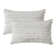 Chic Tassel Throws Pillow, Boho Decorative Pillows with Exquisite Design, Yellow Tassel Bolster for Bedroom Living Room, 2 Pieces Set
