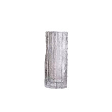 Multifunctional Home Decor Vase Ripple Design Thickened Glass Cylinder Vase Elegant Clear Flower Vase Stylish Star Bottom Vase Perfect For Table And O
