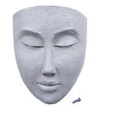 Great Housewarming Gift Resin Head Face Planter with Unique Female Expression Sturdy Resin Wall Mounted Planter Drainage System for Indoor Outdoor Env