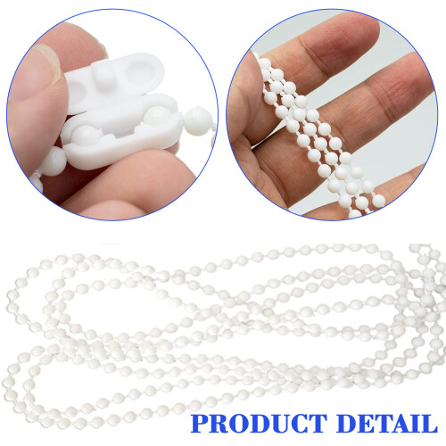 Plastic Pull Curtain Chain for Easy To Use Adjustments, Durable Roller Blind Bead Chain for Home And Work 2