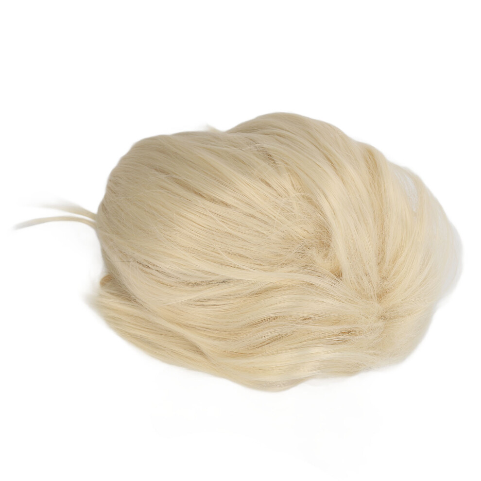 Unisex Men Short Blonde Synthetic Wig Fluffy Heat Resistance For Halloween & Cosplay