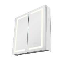 Wandkast of Ingebouwd - Duoku - voor Badkamer 65x65 cm - Toiletmeubel met HD Spiegel en LED 3 Kleuren met Regelbare Intensiteit