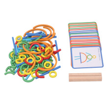 Kreatives Holzstäbchen-Ringe-Puzzle | Bildungsspielzeug für Kinder