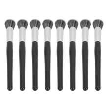 8 Stück Woll Make-up Pinselset Flacher Top Stippling-Pinsel für Rouge & Foundation