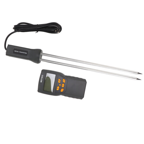 Portable Hay Bale Moisture Tester, Temperature Compensation Moisture Meter for Efficient Field Testing 1