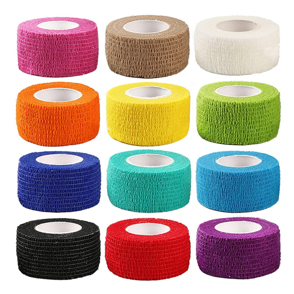 Sporty Cohesive Bandage SelfAdhesive Breathable Animal Tape NonWoven Elastic Cohesion of 12 Pieces
