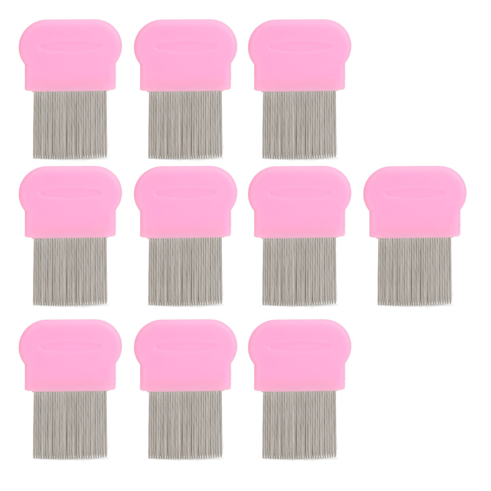 Professional Nit And Lice Removal Comb Stainless Steel Pin Teeth Flea Lice Combs Gentle On Scalps Double Sided Lice Removal Comb Reusable Metal Lice