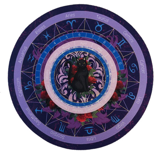 Divination Pad Mat Rubber Crystal Dowsing Divination Necklace For Table Board Game Pendulum Mat 1