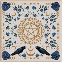 Astrology Tarots Table Altar Cloth Metaphysical Board Game Mat Pendulum Divinations Tablecloth Board Game Card Pad 60x60cm