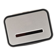 3D Schrittzähler mit Clip, Solarenergie, 75mAh Batterie, Silber