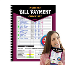Payment Book Tracker, Monthly Planner, Family Finance Organizer Books, Spending Tracker, 4 Year Guide for Easy Saving, Budgeting and Tracking