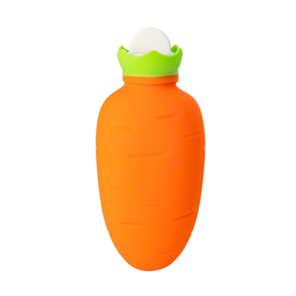 Hot water bottle, Heating pad, Soft water, Hand warmer, Cute carrot shape, Hot and cold compress, Hot water bottle (Color: Orange, Size: 17x8x8cm)