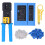 Multi Function Ethernet Crimping Tool For Rj45 Rj12 Ends With Wire Stripping Capability Compatible With Cat5e Cat6 Cables Durable Rust Resistant 1