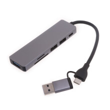 Hub USB C en alliage d'aluminium Type C/USB vers USB, adaptateur