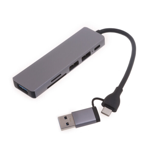 Hub USB C en alliage d'aluminium Type C/USB vers USB, adaptateur