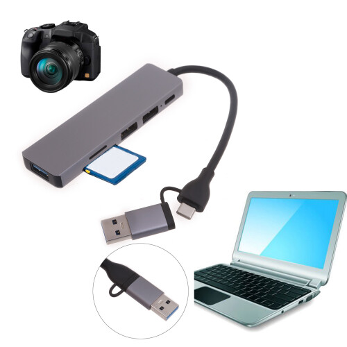 Hub USB C en alliage d'aluminium Type C/USB vers USB, adaptateur 1