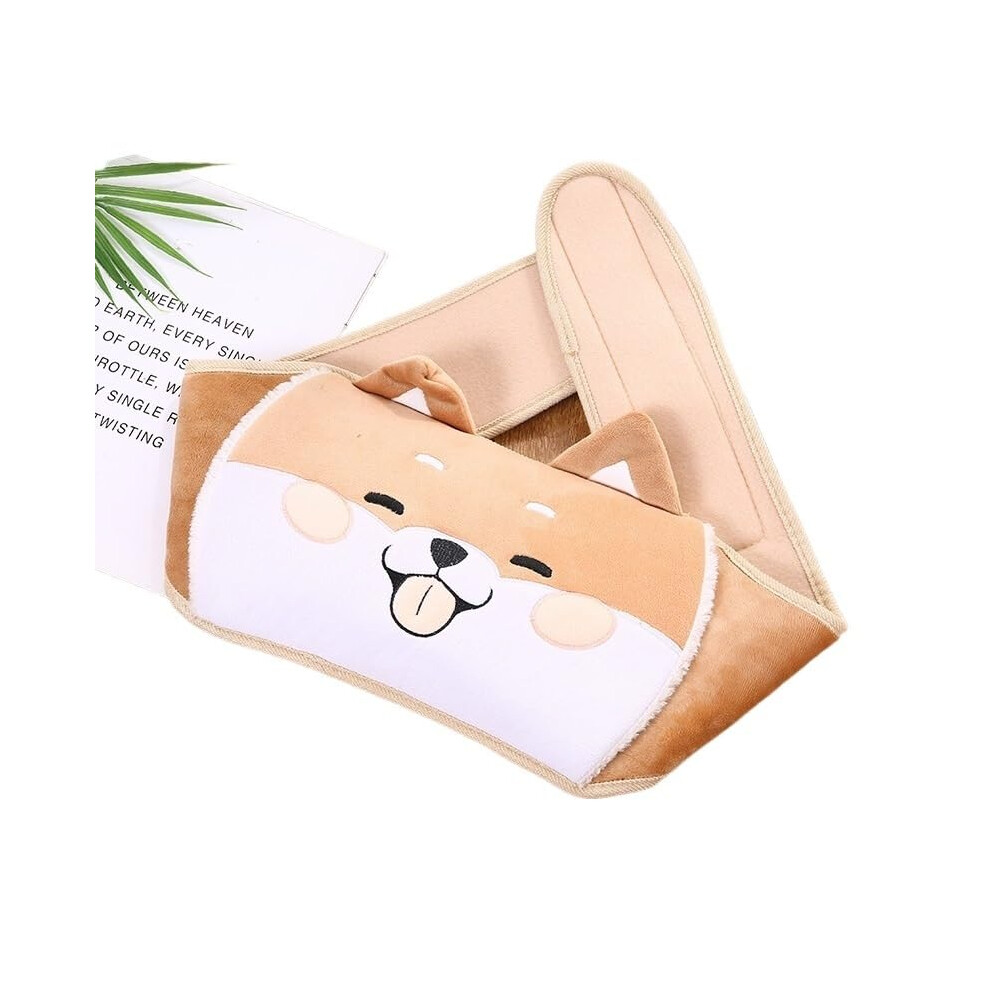 Hot Water Bag with Waist Bag Rabbit Faux Fur Hot Bottle Belt (Color: Dog)