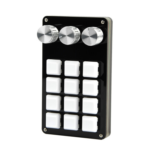 Programmable Keyboard 12 Keys 3 Knob One-Hand Macropad