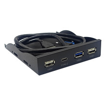 3.5 inch 19pin to Type C Port HUB Splitter Disppy Bay 3.5mm