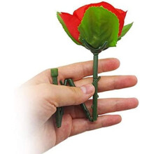 DJWang 5pcs/lot foldable rose appearing rose magic tricks silk to flower magician closeup street gimmick props mentalism funny