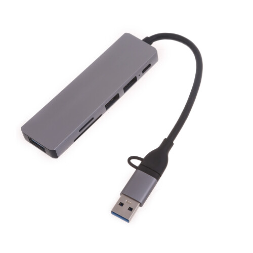 USB C Hub 6 in 1 USB C Adapter USB Card Reader USB to USB C