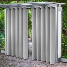 UV Resistant Indoor Outdoor Curtains, Breathable Fabric Drapes for Patio, Porch, Pergola, Sun Blocking with Enhanced Privacy Protection (Vintage Linen