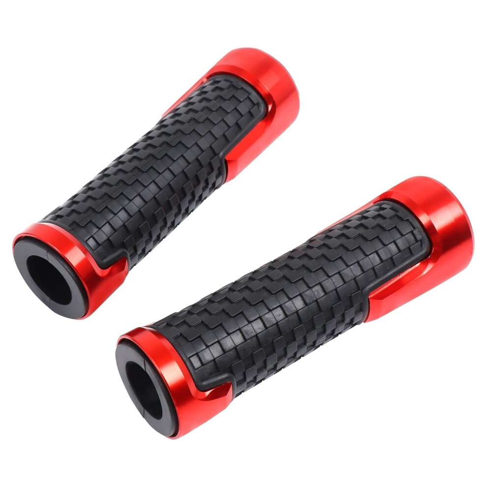 Motorcycle Handlebar Grips For Kawasaki Z900 7/8' 22Mm Ergonomic Antivibration Rubber Red 9412369326560