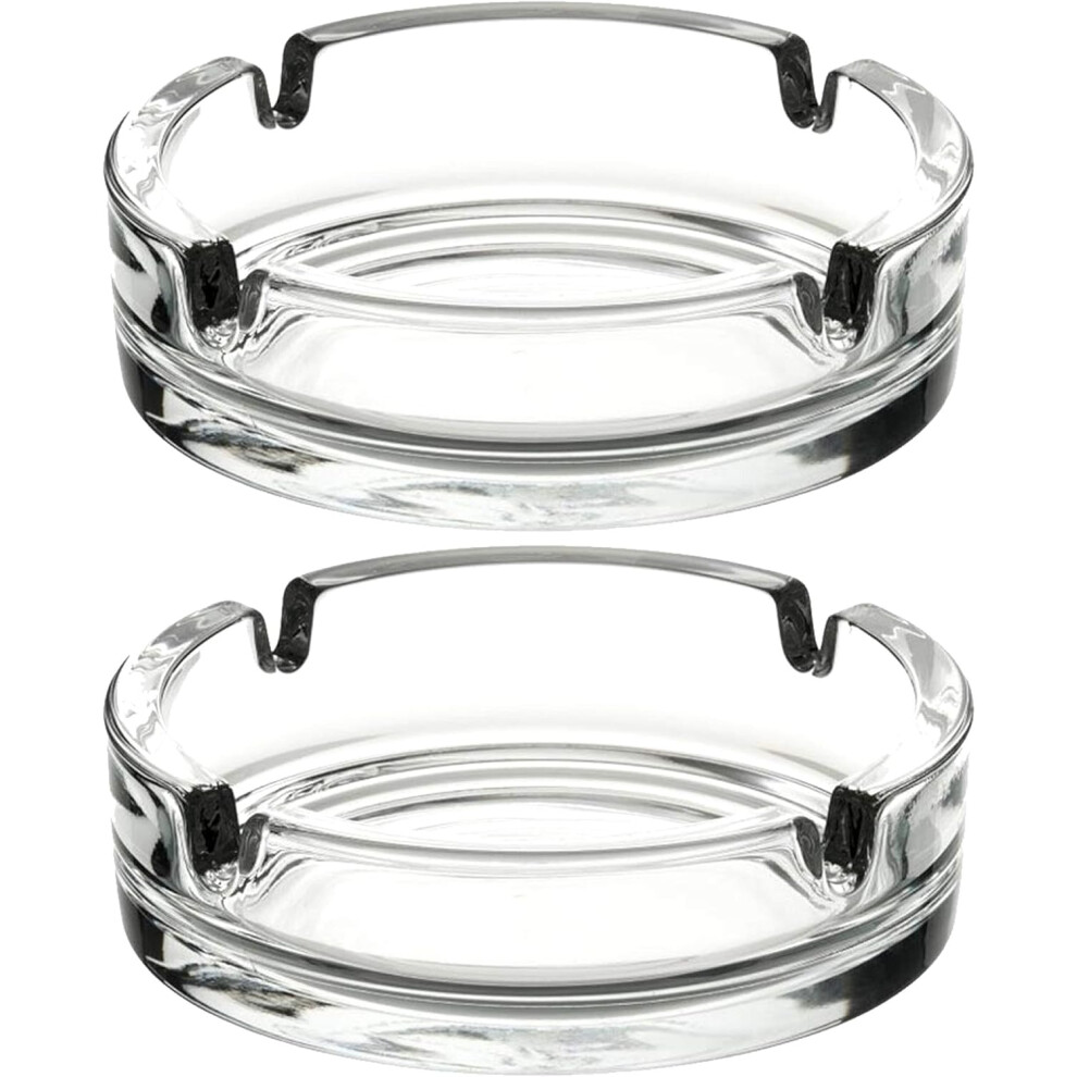 Decorative Clear Glass Ashtrays, Smooth Simple Solid Shiny Surface, Adorn Your Spaces With Timeless Elegance