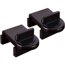 Security Sliding Stopper For Enhanced Home Security, Durable And Reusable Metal Construction With Easy One-Handed Operation (2PCS, Black)