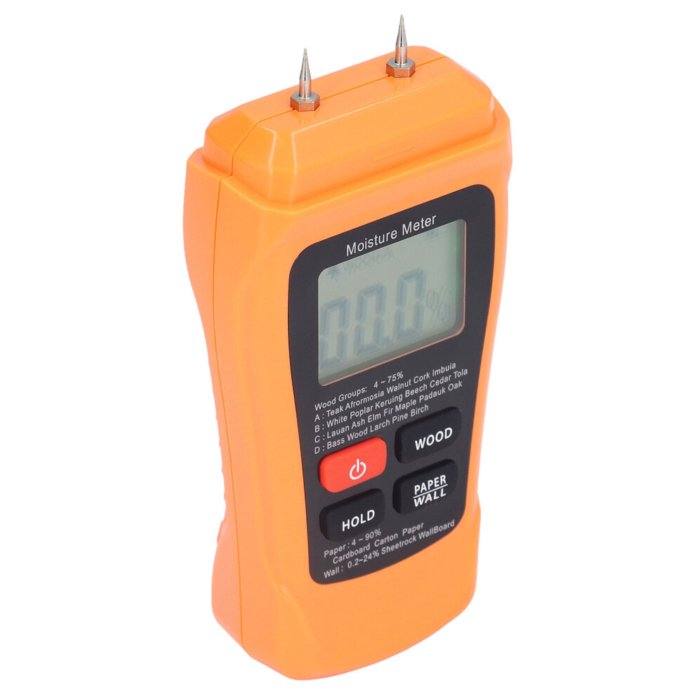 Mt18 Digital Moisture Meter Backlit Lcd For Wood, Paper, Walls, 4-90% 9411375547099