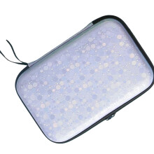 Table Tennis Paddle Bag Hard Shell Racket Storage Case Grey for Men, Durable and Lightweight Table Tennis Bat Holder