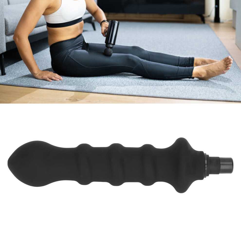 Skin-friendly Black Spiral Massage Gun Attachment 12-13mm Silicone Head