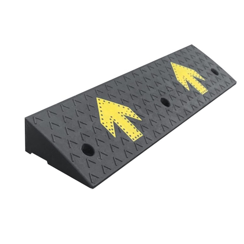 Rubber Curb Ramp 15Cm Heavy Duty And Nonslip For Driveway Garage Parking Lot Black/Yellow 9412369327093
