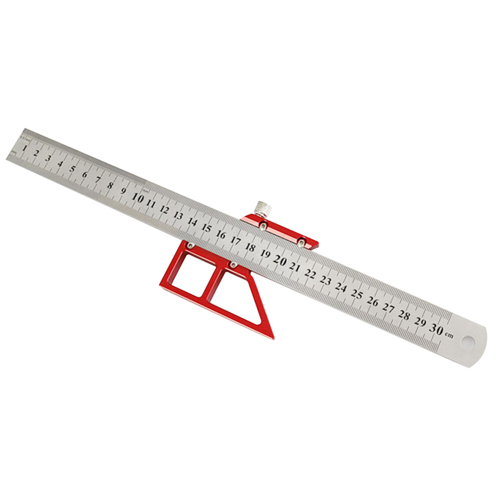 12-Inch Line Ruler Center Gauge For Woodworking 45 & 90 Marking & Measuring 9401368867211
