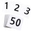 Clear Visibility Double Sided-1 to 50 black text on white 1