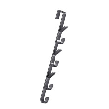 Stylish Shape Over Door Hook No Drilling Needed-7 Gun Ash