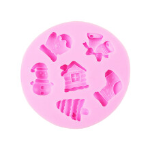 Christmas Santa Silicone Molds Chocolate Molds-MK3567 pink