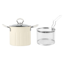 Poêles à frire antiadhésives, casseroles miniatures-blanc crème