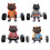 Statues de chats avec haltères de levage, décorations de-Gris 2