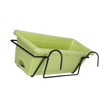 Multiple Color Plastic Planter With Tray-Light green basin pl