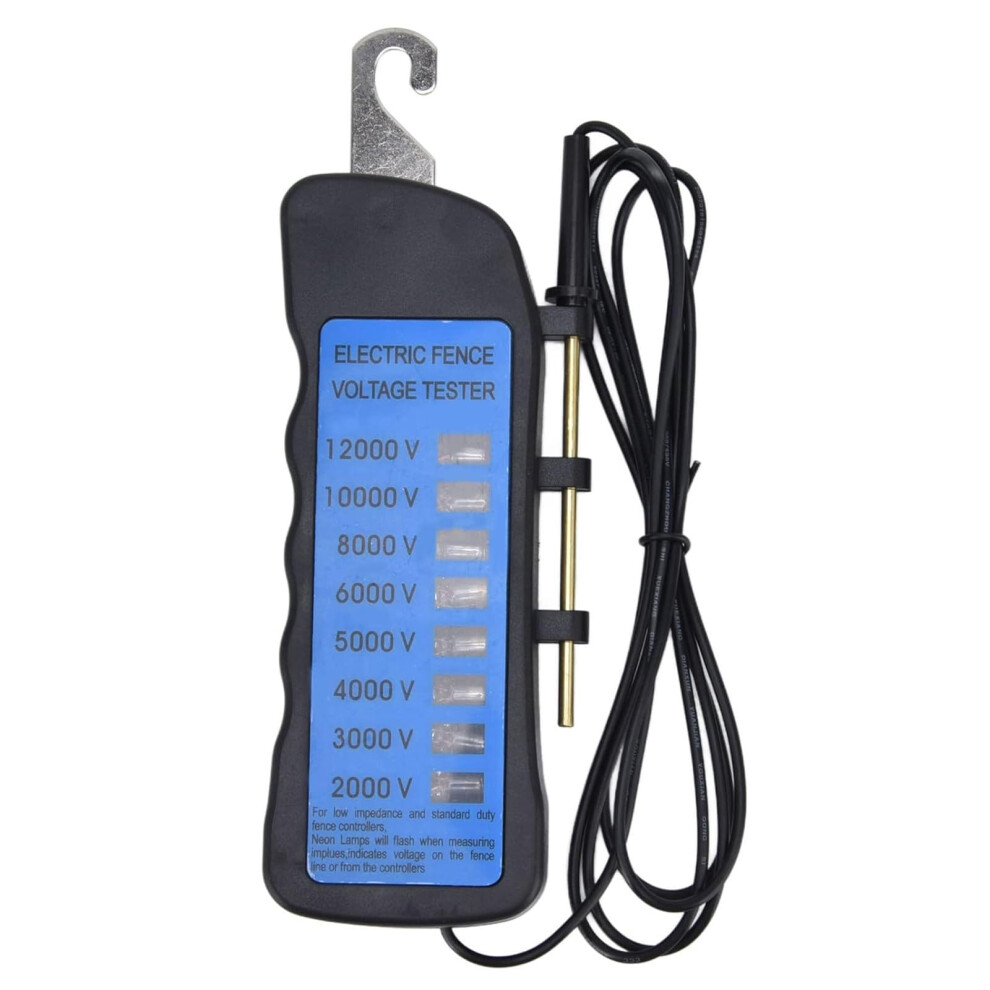 12Kv Electric Fence Tester With 8 Neon Lights For Farm Livestock And Easy Fault Detection 9382693438140