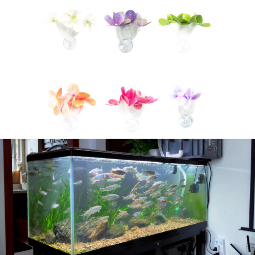 30 Pcs Fishtanks Landscape Artificial Plant-Milky white 2