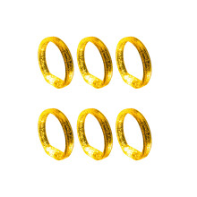 6pcs Colorful Light Up Party Glowing Bracelets Stylish-Yellow