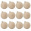 12 Pieces 6cm Flocking Christmas Decorations-Pure beige 1