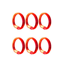 6pcs Light Up Wristbands for Festivals and Celebration-Red