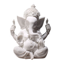 Sculpture d'éléphant Ganeshas en grès élégante pour-Sable blanc