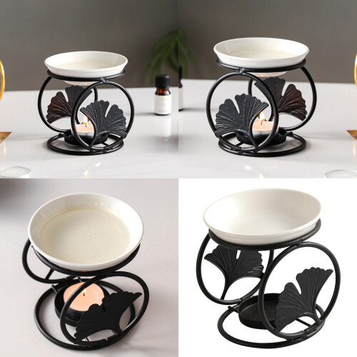 Home Scent Diffusers Black Metal Oil Burners for Aromatherapys 1