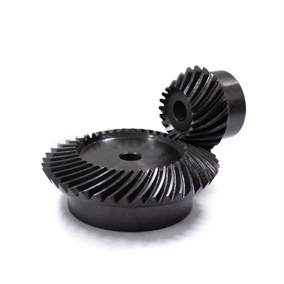 Spiral Bevel Gear Step Miter 2 Pcs 1.5M 15T 45T 1:3 Ratio Transmission Helical Gear 9412369327505