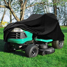 Waterproof UV Protection Riding Lawn Mower Cover Heavy Duty Polyester Lawn Tractor Cover Black 140x66x92CM