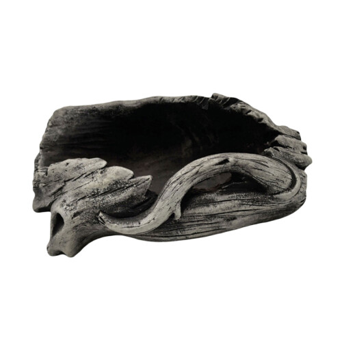 Artificial Driftwood Succulents Planter Resin Tree Stumps-grey